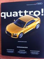 Audi quattro fraaie originele brochure/auto folder '86 '13, Ophalen of Verzenden, Zo goed als nieuw, Overige merken