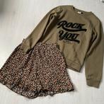 RETOUR set legergroene trui + gebloemde broekrok mt 152, Verzenden, Gebruikt, Meisje, Setje