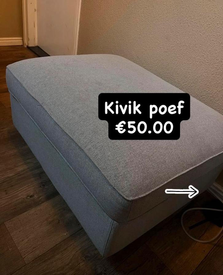 Kivik poef, Huis en Inrichting, Banken | Voetenbanken en Poefen, Zo goed als nieuw, 75 tot 100 cm, Rond, Ophalen of Verzenden