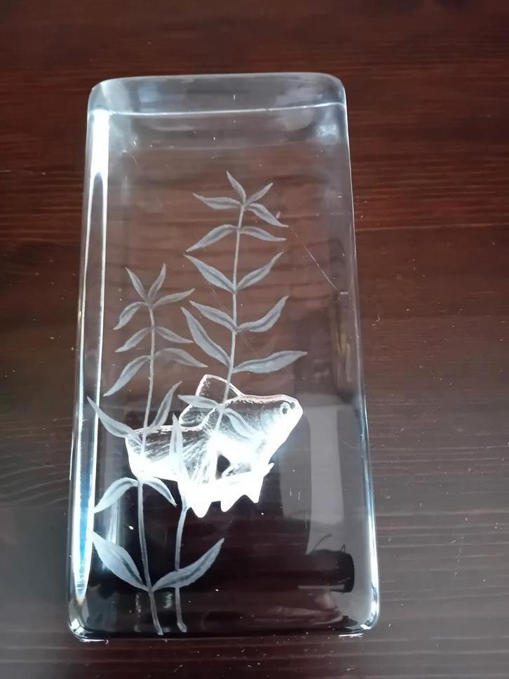 GLASSTUK KOSTA BODA ENGMAN PRESSEPAPIER  HELDER GLASSTUK, Antiek en Kunst, Antiek | Glas en Kristal, Ophalen of Verzenden