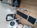 Halterbank met gewichten, Ophalen of Verzenden, Zo goed als nieuw, Metaal, Krachtstation