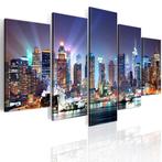 754 New York Skyline 5 Luik Canvas Schilderij 200x100 Nieuw, Huis en Inrichting, Woonaccessoires | Schilderijen, Tekeningen en Foto's