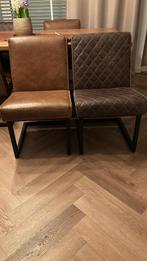 Eetkamerstoelen – set van 6 – microleder – zo goed als nieuw, Ophalen, Bruin, Zo goed als nieuw, Vijf, Zes of meer stoelen