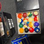 Poolballen Biljart 9 Sets in doos, Ophalen, Gebruikt, Keu of Ballen