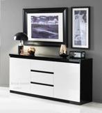 Ladekasten-Dressoir Forever hoogglans wit zwart marmer Sale!, Nieuw, Ophalen of Verzenden, 200 cm of meer, Minder dan 100 cm