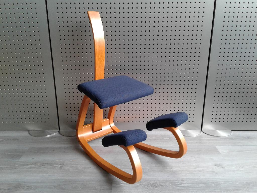 Variér (Stokke) Variable Balans met Rug (Blauw), Heel Mooi!, Huis en Inrichting, Bureaustoelen, Zo goed als nieuw, Bureaustoel