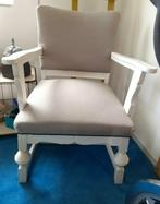 2 mooie fauteuils creme zandkleur, Huis en Inrichting, Minder dan 75 cm, Stof, Zo goed als nieuw, 50 tot 75 cm