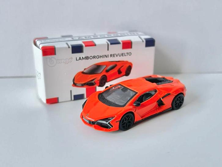 Lamborghini Revuelto Burago 1:64 Oranje NIEUW, Hobby en Vrije tijd, Modelauto's | Overige schalen, Nieuw, Auto, Ophalen of Verzenden