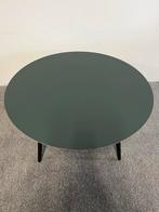 Ronde salontafel donkergroen linoleum 75cm, Huis en Inrichting, Tafels | Salontafels, 50 tot 100 cm, Rond, Zo goed als nieuw, Minder dan 50 cm