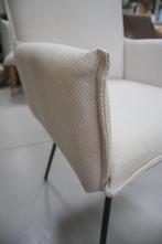 6 x luxe eetkamerstoel Sanne Jess armleuning stof naturel, Huis en Inrichting, Stoelen, Ophalen, Zo goed als nieuw, Metaal, Vijf, Zes of meer stoelen