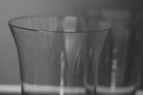 Art deco glazen jaren 40 - 50, Antiek en Kunst, Antiek | Glas en Kristal, Ophalen
