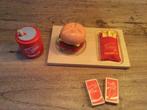 Houten/stoffen hamurger set met friet/patat/blikje cola/saus, Ophalen of Verzenden, Zo goed als nieuw, Hout, Speelkeuken-accessoire