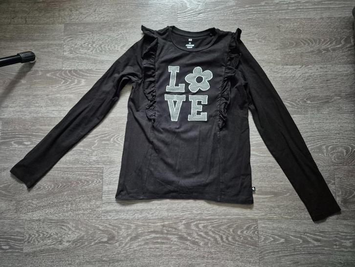 Zwart truitje met tekst LOVE ( Zwart/Wit), Kinderen en Baby's, Kinderkleding | Maat 170, Zo goed als nieuw, Meisje, Shirt of Longsleeve