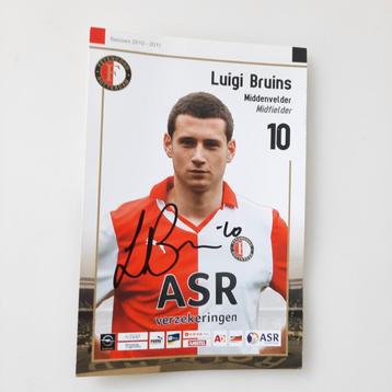 Feyenoord Luigi Bruins met handtekening  beschikbaar voor biedingen