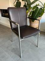 4/6 bruin leder Henders & Hazel Dafur design eetkamerstoelen, Ophalen, Dafur, Bruin, Henders en Hazel