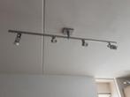 Rails 4 spots, vloerlamp, rails 4 (verschuifbare)spots, Huis en Inrichting, Lampen | Spots, Ophalen, Metaal of Aluminium
