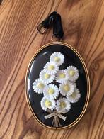 Vintage retro Bollijst Glas met Madeliefjes, Ophalen of Verzenden