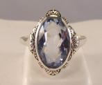 Antieke gouden Art Nouveau damesring met blauwe Topaas, Verzenden, Goud, Ring, Met edelsteen