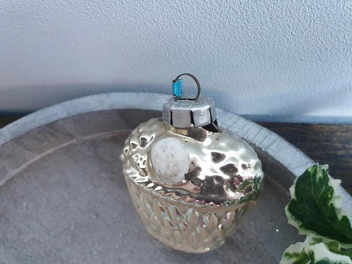 Vintage kerstbal mand zilver 291, Diversen, Kerst, Gebruikt, Ophalen of Verzenden