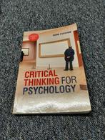 Mark Forshaw- critical thinking for psychology, Ophalen of Verzenden, Zo goed als nieuw, WO