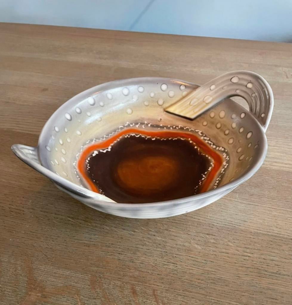 Prachtige bijzondere vintage West Germany schaal, Antiek en Kunst, Antiek | Schalen, Ophalen of Verzenden