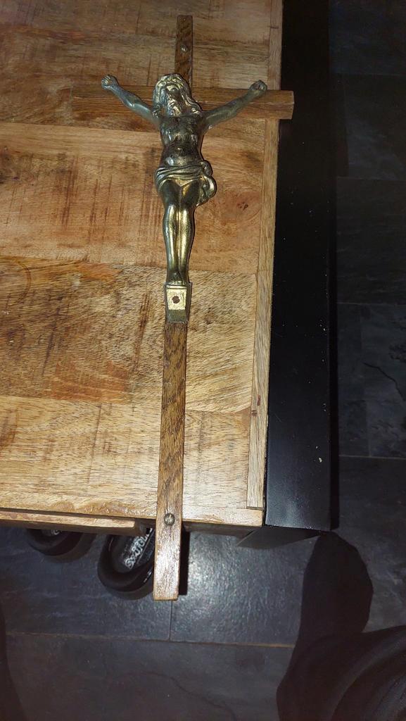 Antiek Kruisbeeld met Christusfiguur, Antiek en Kunst, Antiek | Religie, Ophalen of Verzenden