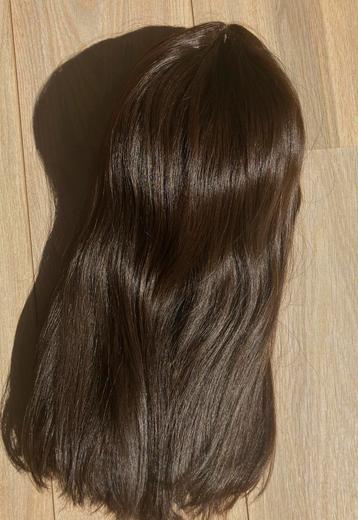 Remy hair lace wig bruin 18 inch lace frontal straight beschikbaar voor biedingen