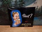 amstel bier blikken reclame bord, Ophalen, Gebruikt, Reclamebord
