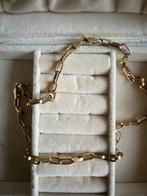 14 karaat schakel ketting paperclip ketting zilgold, Ophalen of Verzenden, Zo goed als nieuw, Goud, Goud
