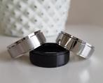 Spinner Ring Anti stress Fidget Ring RVS Zwart of Zilver, Nieuw, Dame of Heer, Zilver, IJzer of Staal