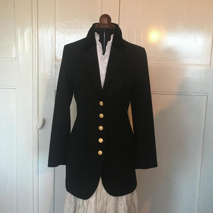 Zwarte Koetsiersjas van Pauw - Nieuwstaat. Maat 2 Pauw / S,M, Kleding | Dames, Jasjes, Kostuums en Pakken, Nieuw, Jasje, Maat 38/40 (M)