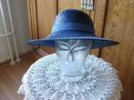 Nieuwe mt 55 Italiaanse blauwe hoed. Geprepareerd stro., Kleding | Dames, Hoeden en Petten, Nieuw, 55 cm (S, 6⅞ inch) of minder