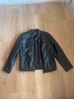 Echte Leren Jas Heren - Maat 2XL (54), Kleding | Heren, Jassen | Zomer, Ophalen of Verzenden, Gedragen, Overige maten, Zwart