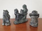 3 Vintage beeldjes The wolf sculptures. Collectie Eskimo's, Ophalen of Verzenden, Zo goed als nieuw