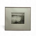 Reinder Homan (1950) - bootje op het water, Antiek en Kunst, Ophalen of Verzenden