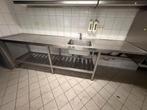 Werkbank spoeltafel RVS, Ophalen, Gebruikt