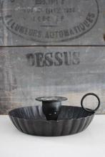 Mat zwarte kandelaar in brocante stijl *Pronck & Praal*, Ophalen of Verzenden