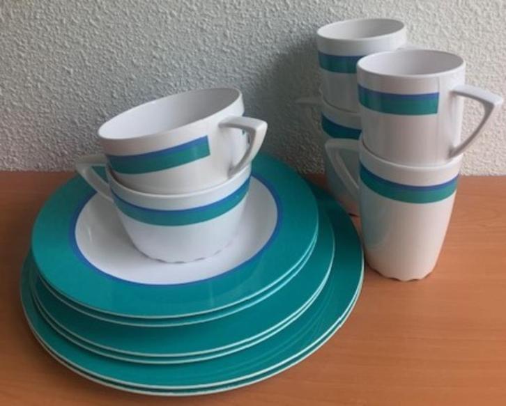 Mepal Rosti Wave Sparkling: 2-p. servies, Caravans en Kamperen, Kampeeraccessoires, Zo goed als nieuw, Ophalen of Verzenden