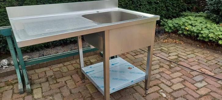 Spoelunit Roestvrijstaal in Nieuwstaat, Huis en Inrichting, Keuken | Keukenelementen, Zo goed als nieuw, Minder dan 100 cm, 100 tot 150 cm