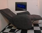 Elektrische Relaxfauteuil Lazy - Bull Antraciet leer + USB-s, Ophalen, Zo goed als nieuw, 50 tot 75 cm, Leer