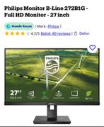 Monitor, Computers en Software, Monitoren, HDMI, In hoogte verstelbaar, Phillips., Nieuw