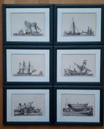 Jean Jerome Baugean 6 maritieme gravures in lijst., Antiek en Kunst, Kunst | Etsen en Gravures, Ophalen of Verzenden