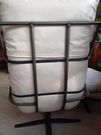 Lederen Draaistoel met Poef, Huis en Inrichting, Fauteuils, Ophalen of Verzenden