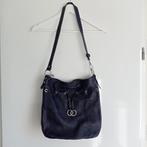 Genuine leather schoudertas leer paars / aubergine, Overige merken, Paars, Ophalen of Verzenden, Zo goed als nieuw