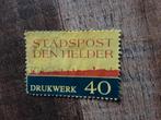 Stadspost Den Helder 2 Silhouet groot 1985 ( gest), Postzegels en Munten, Ophalen of Verzenden