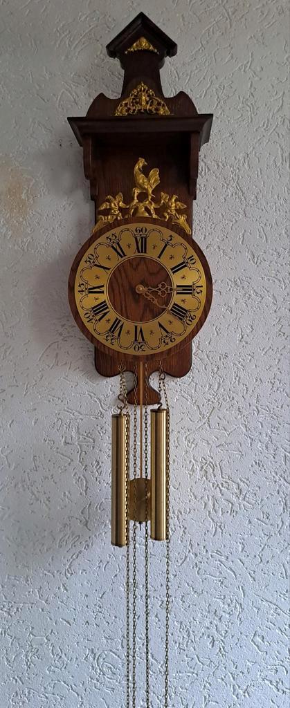 Antieke Wandklok met Slinger en Gewichten, Antiek en Kunst, Antiek | Klokken, Ophalen
