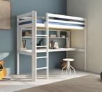 Flexa Basic Hit hoogslaper met bureau grenen gelakt 90 x 200, Ophalen, Gebruikt, Hoogslaper
