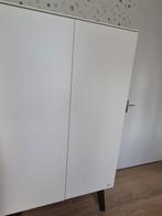 Kast - Kidsmill sixties wit met walnoot, Huis en Inrichting, Kasten | Kledingkasten, Ophalen, 100 tot 150 cm, Met hangruimte, 150 tot 200 cm