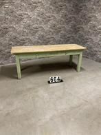 Vintage houten tafel nr664, Vintage, Ophalen of Verzenden, Zo goed als nieuw, 150 tot 200 cm