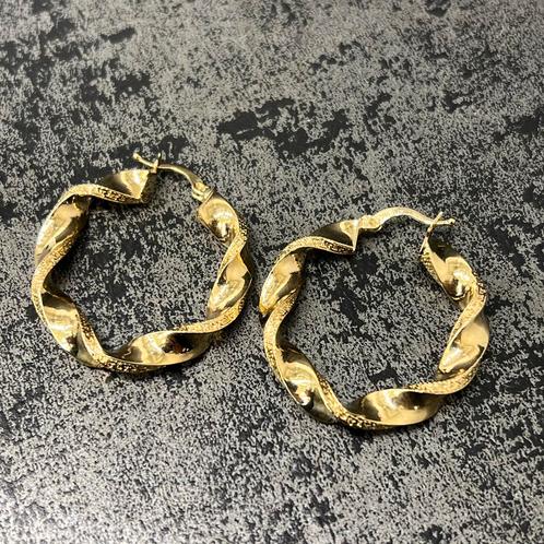 14k gouden wokkels oorbellen nieuw, Sieraden, Tassen en Uiterlijk, Oorbellen, Ophalen of Verzenden